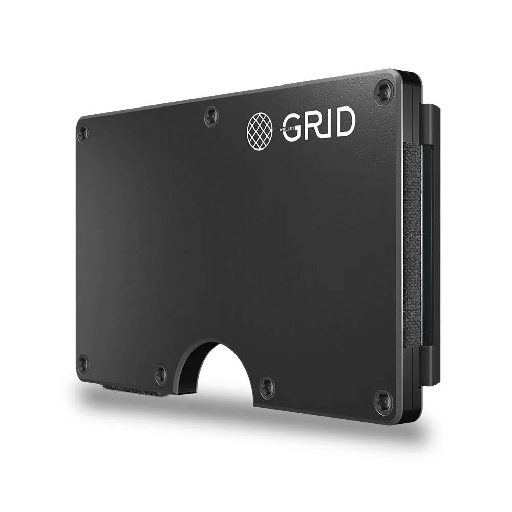 Grid Wallet // Gunmetal Aluminum