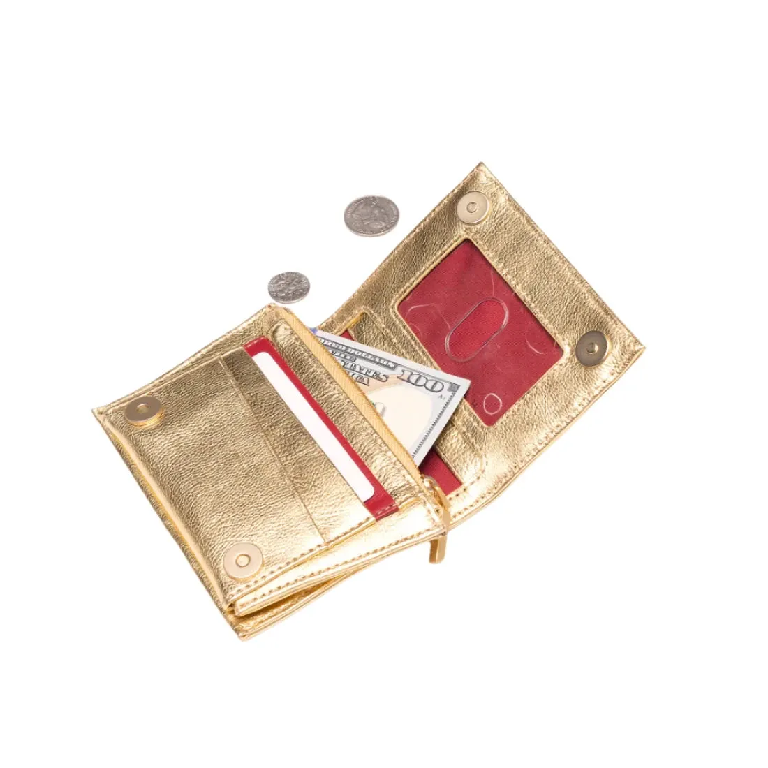 Hammitt Allen Wallet - Gala Gold/Brushed Gold Hammered