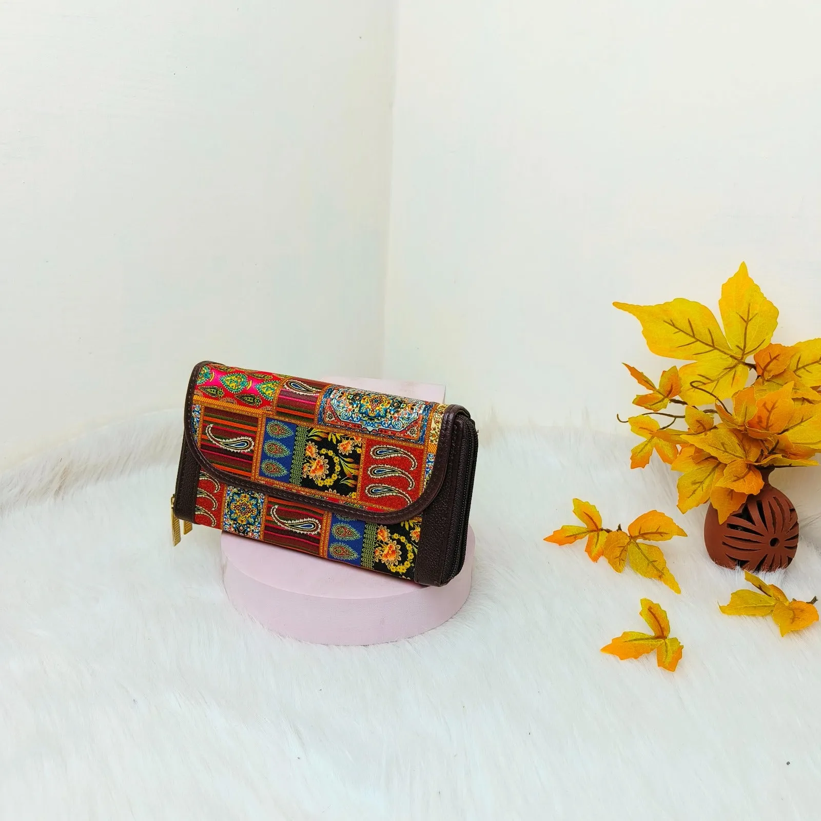 Handmade Wallets Dual Zip Multicolour African Prints Design