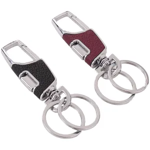 Homestic Keychain/Keyring/Key Tag|Car Key Clip, Key Holder, Key Organizer|Pack of 2 (Multi)