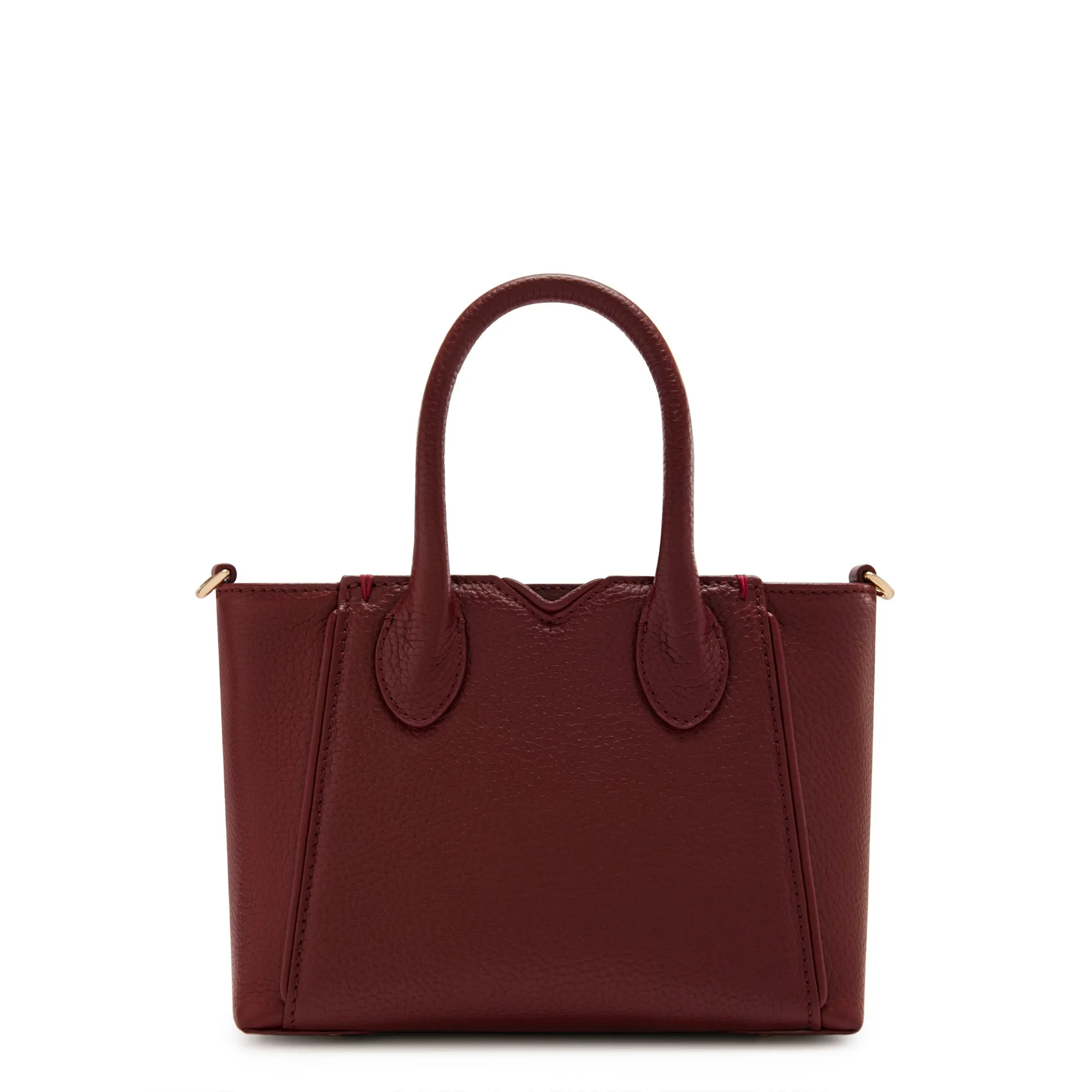 Honoré Cloe Mini bordeaux red calfskin leather handbag