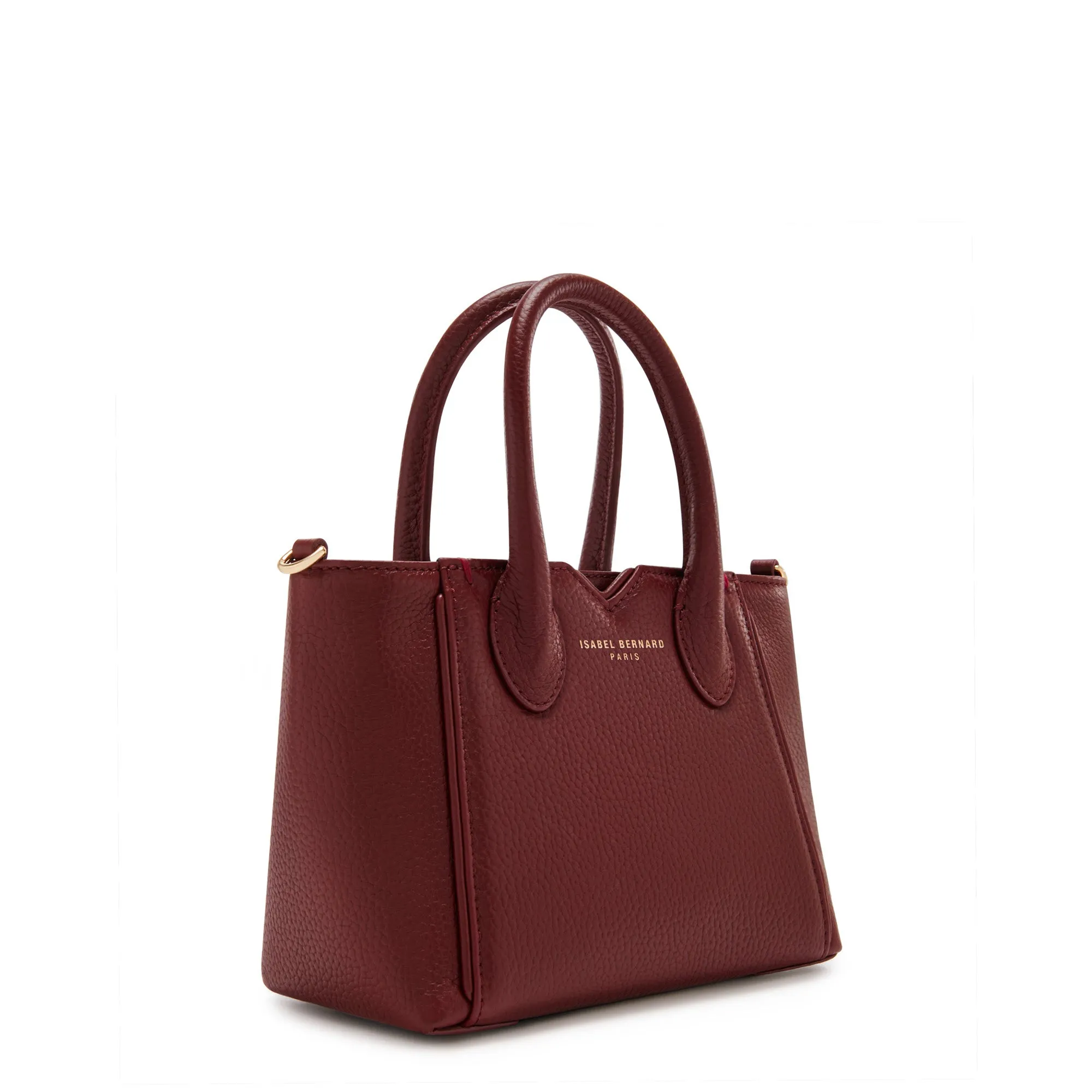 Honoré Cloe Mini bordeaux red calfskin leather handbag