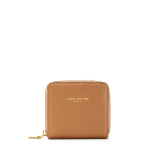 Honoré Jules camel calfskin leather zipper wallet