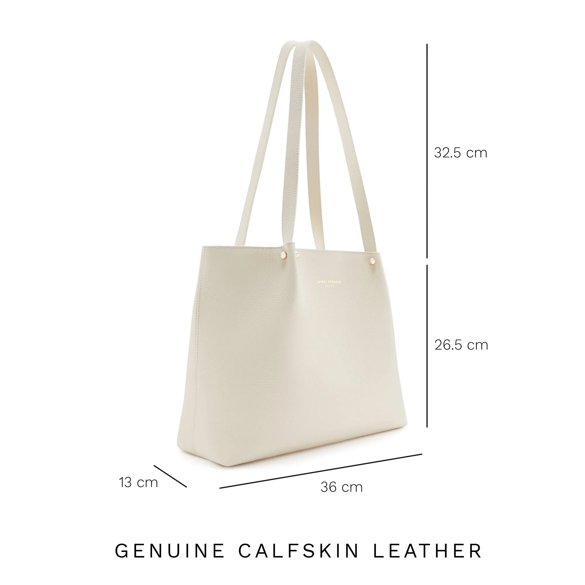 Honoré Nata cream leather shopper calfskin leather