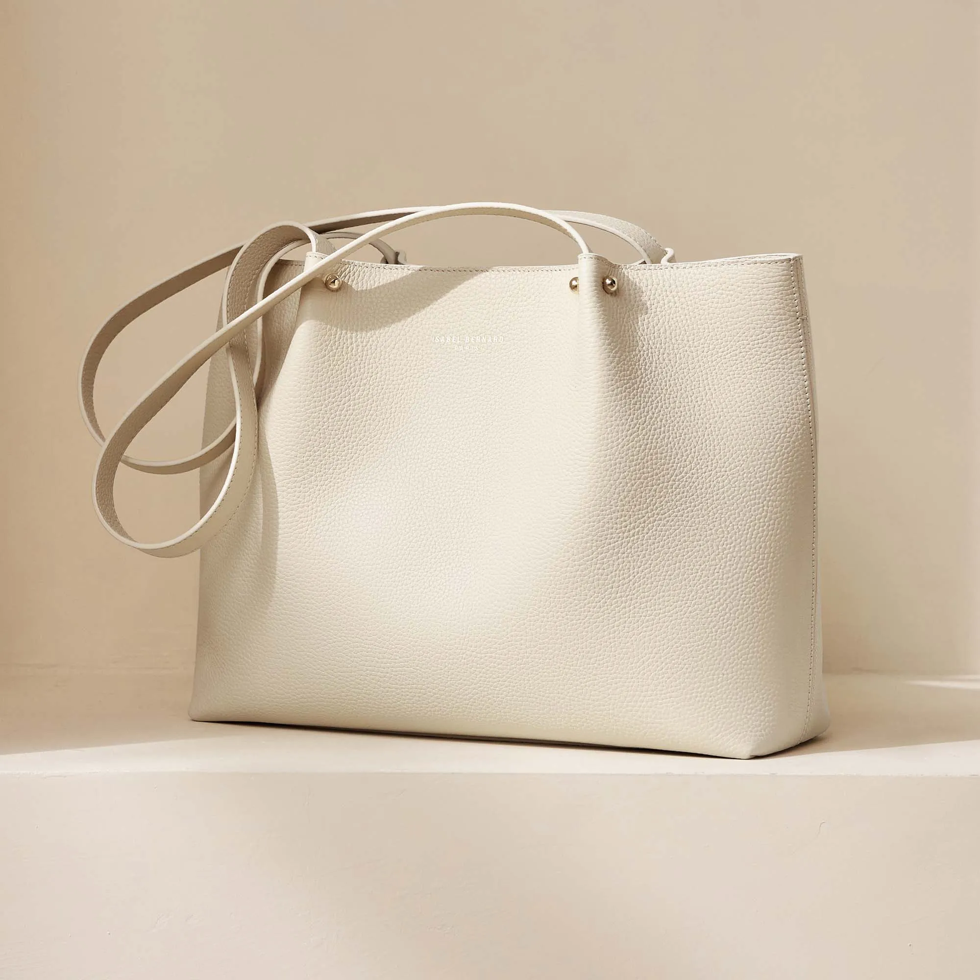 Honoré Nata cream leather shopper calfskin leather