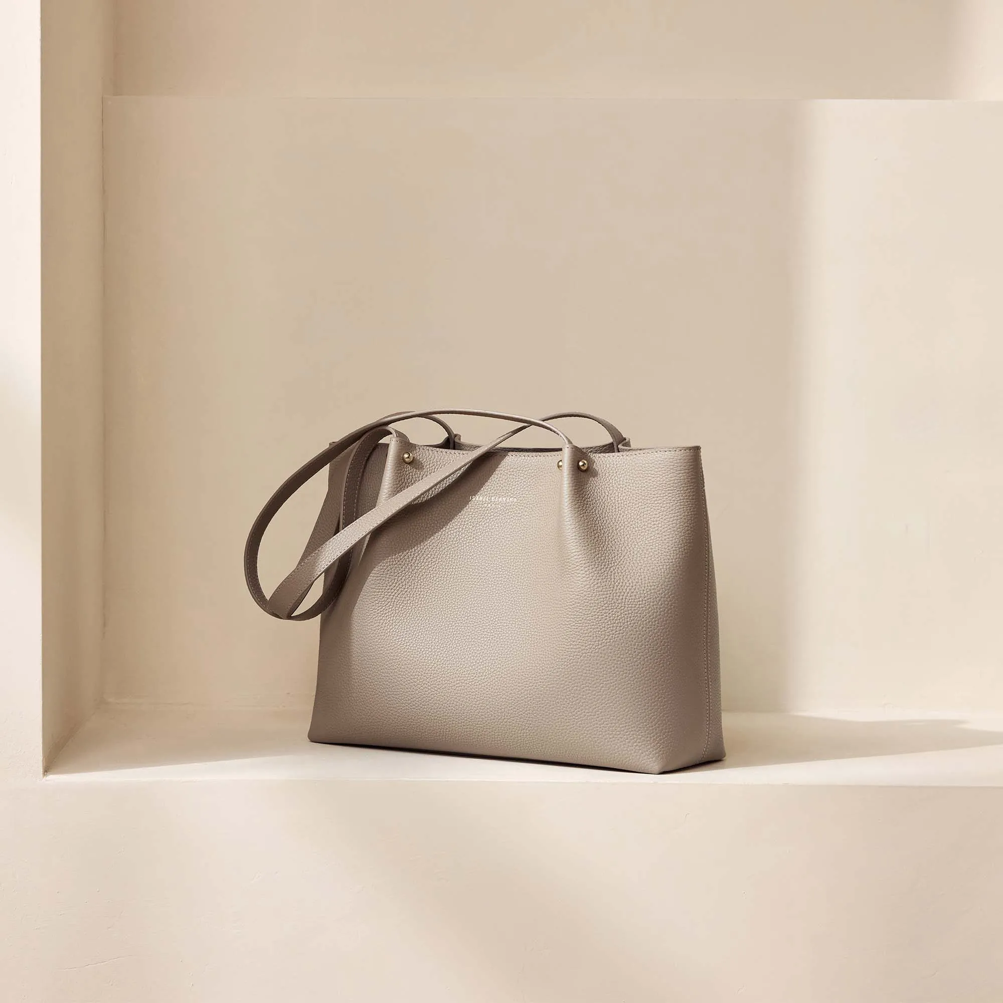 Honoré Nata taupe leather shopper calfskin leather