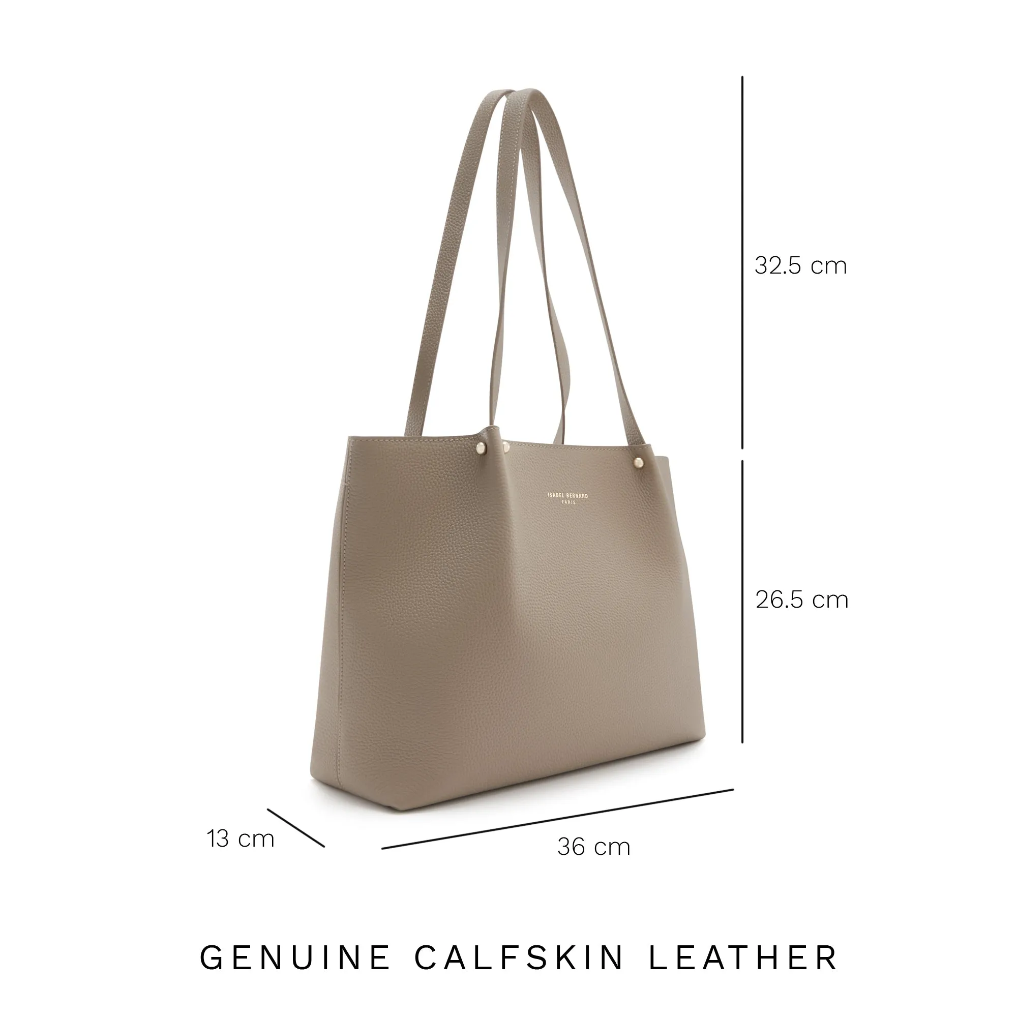 Honoré Nata taupe leather shopper calfskin leather