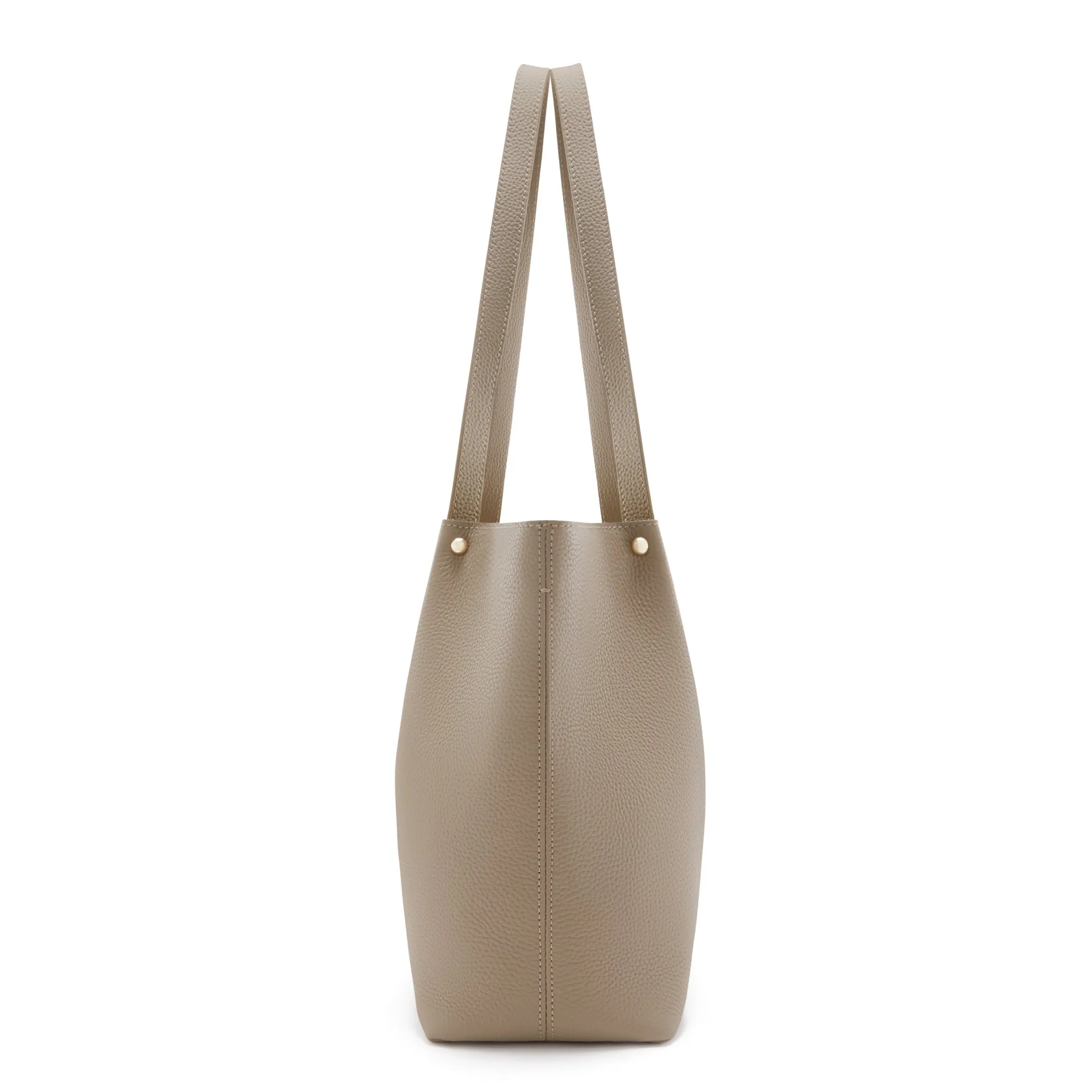 Honoré Nata taupe leather shopper calfskin leather