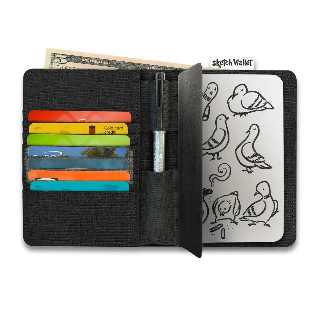 Inky's Original Canvas Sketch Wallet - Black