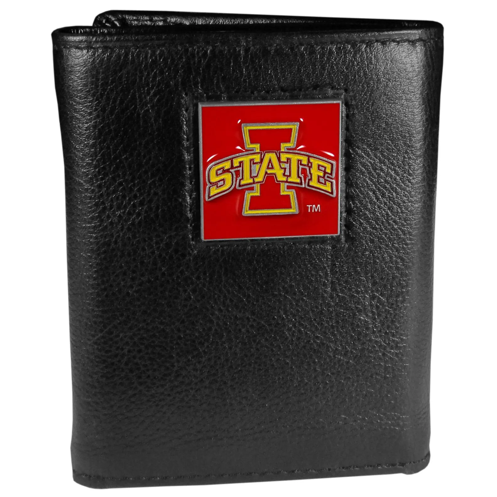 Iowa St. Cyclones Deluxe Leather Tri-fold Wallet Packaged in Gift Box