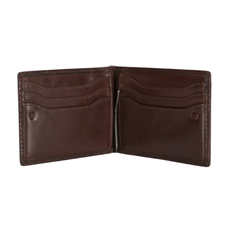 Jekyll & Hide Leather Money Clip Wallet - Mocha