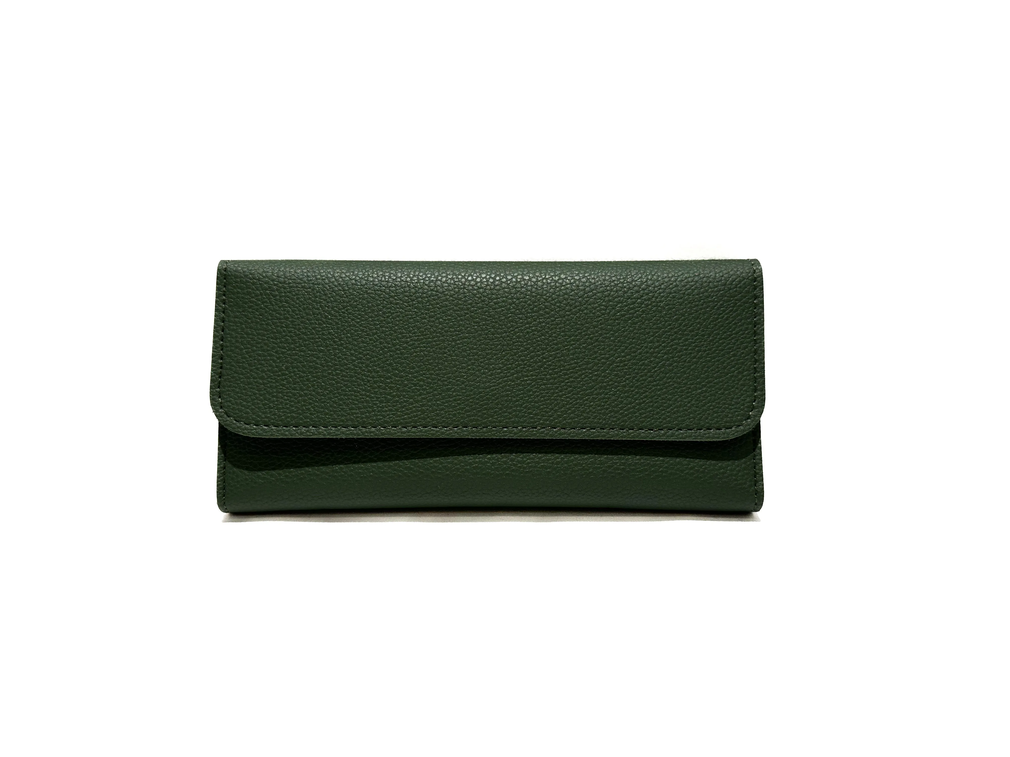 Just Right Sleek Vegan Leather Wallet In Olive