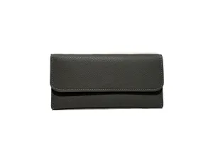 Just Right Sleek Vegan Leather Wallet In Slate Grey