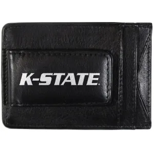 Kansas St. Wildcats Logo Leather Cash and Cardholder