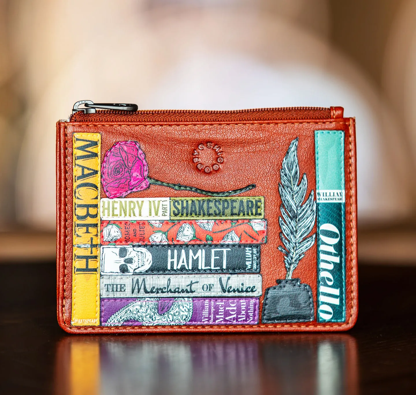 Leather Purse: Shakespeare Bookworm