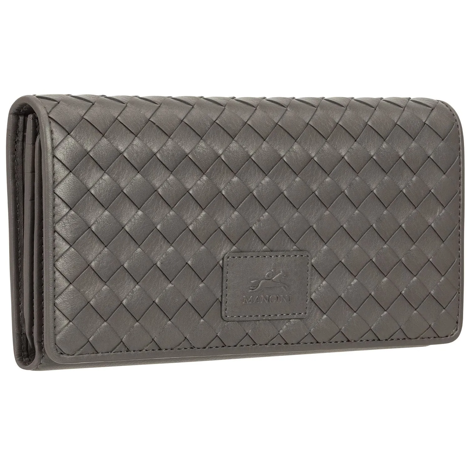 Mancini BASKET WEAVE RFID Secure Trifold Wallet