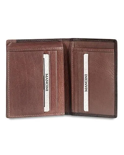 Mancini CASABLANCA Collection Men’s Unique Vertical Wing Wallet (RFID Secure)