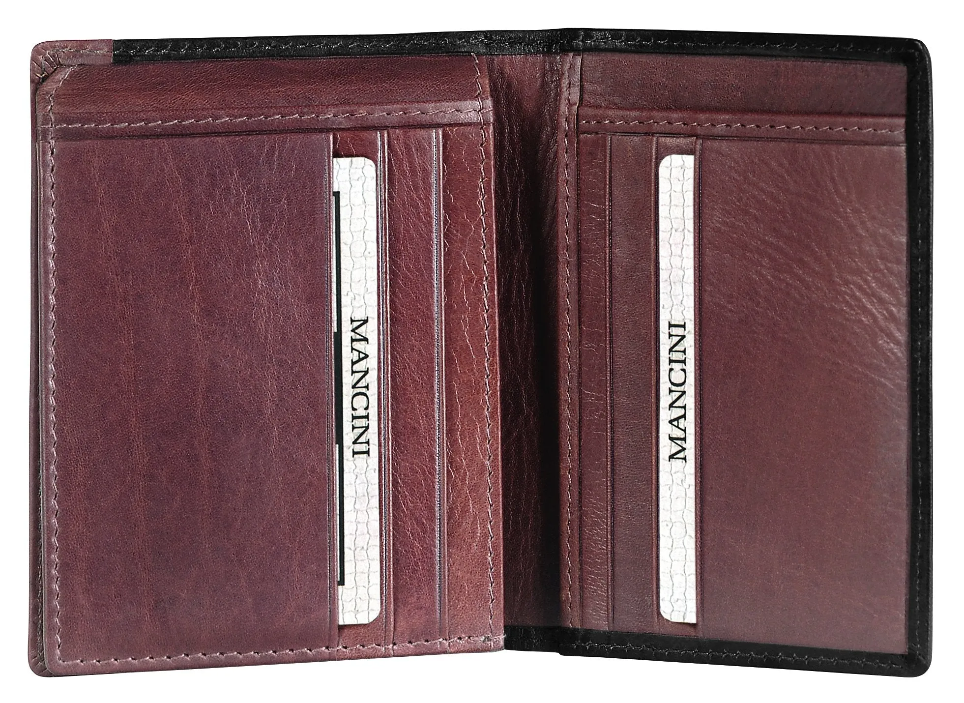 Mancini CASABLANCA Collection Men’s Unique Vertical Wing Wallet (RFID Secure)