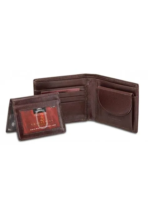 Mancini EQUESTRIAN-2 Men`s RFID Secure Wallet with Removable Passcase and Coin Pocket