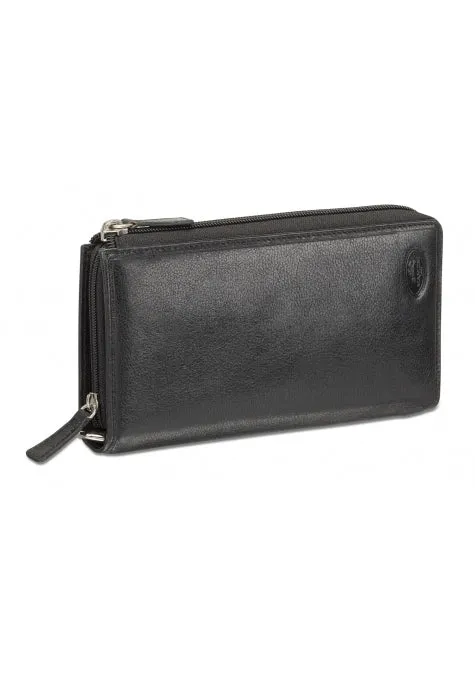 Mancini Leather Ladies' Clutch Wallet RFID