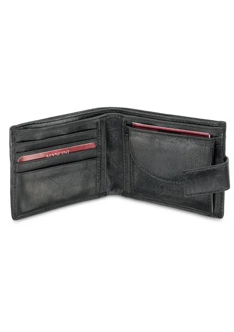 Mancini Leather Men's Wallet with Coin Pocket RFID