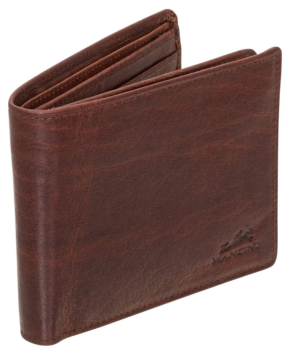 Men's Buffalo RFID Wallet with Secure Center Wing and Mancini Folding Wallet