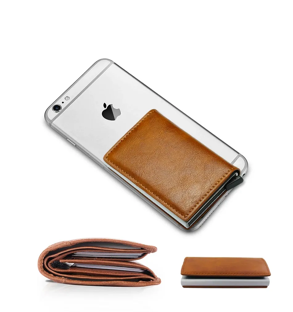 Men's RFID Card Holder Money Clip Slim Wallet