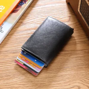 Men's RFID Card Holder Money Clip Slim Wallet