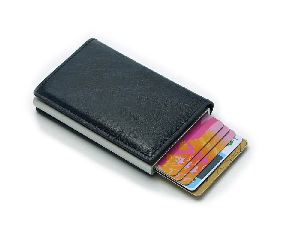 Men's RFID Card Holder Money Clip Slim Wallet