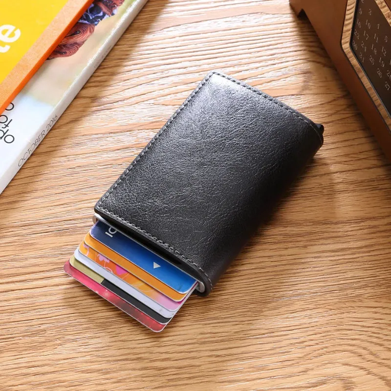 Men's RFID Card Holder Money Clip Slim Wallet