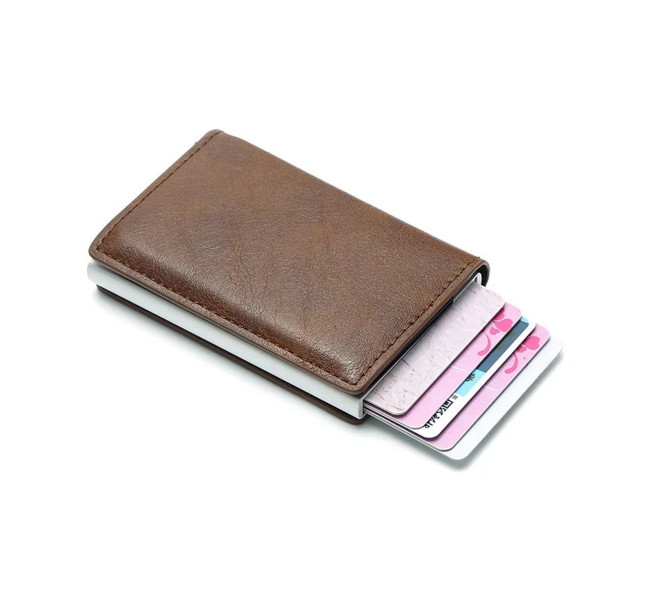 Men's RFID Card Holder Money Clip Slim Wallet