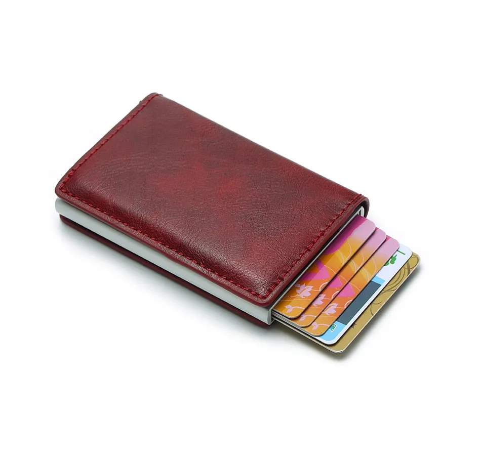 Men's RFID Card Holder Money Clip Slim Wallet