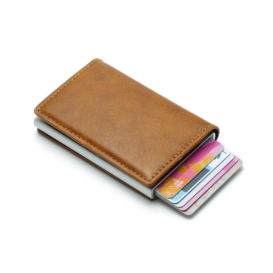 Men's RFID Card Holder Money Clip Slim Wallet