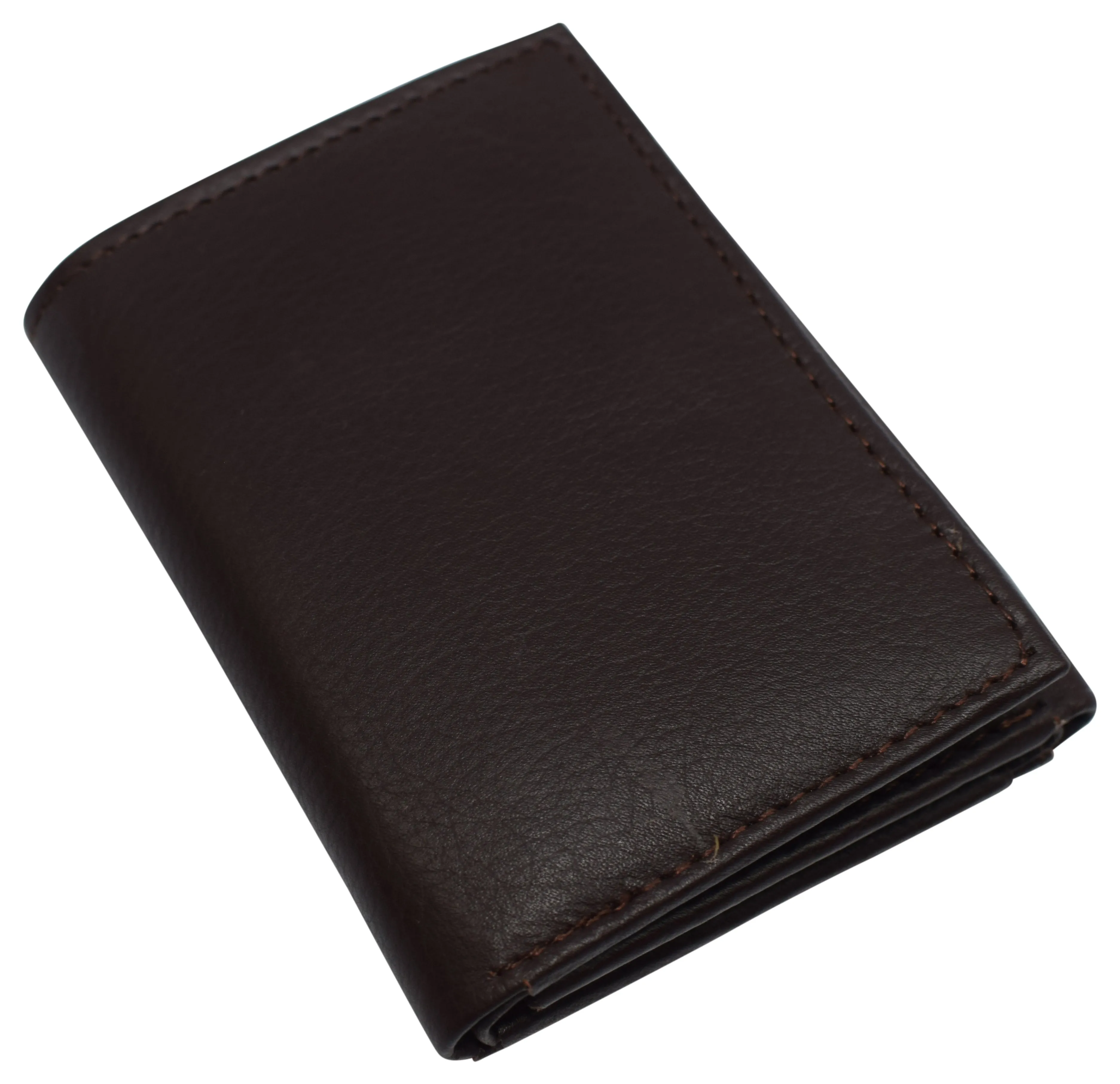 Men's Wallet RFID Genuine Leather Trifold with ID Window and Removable Card Slots