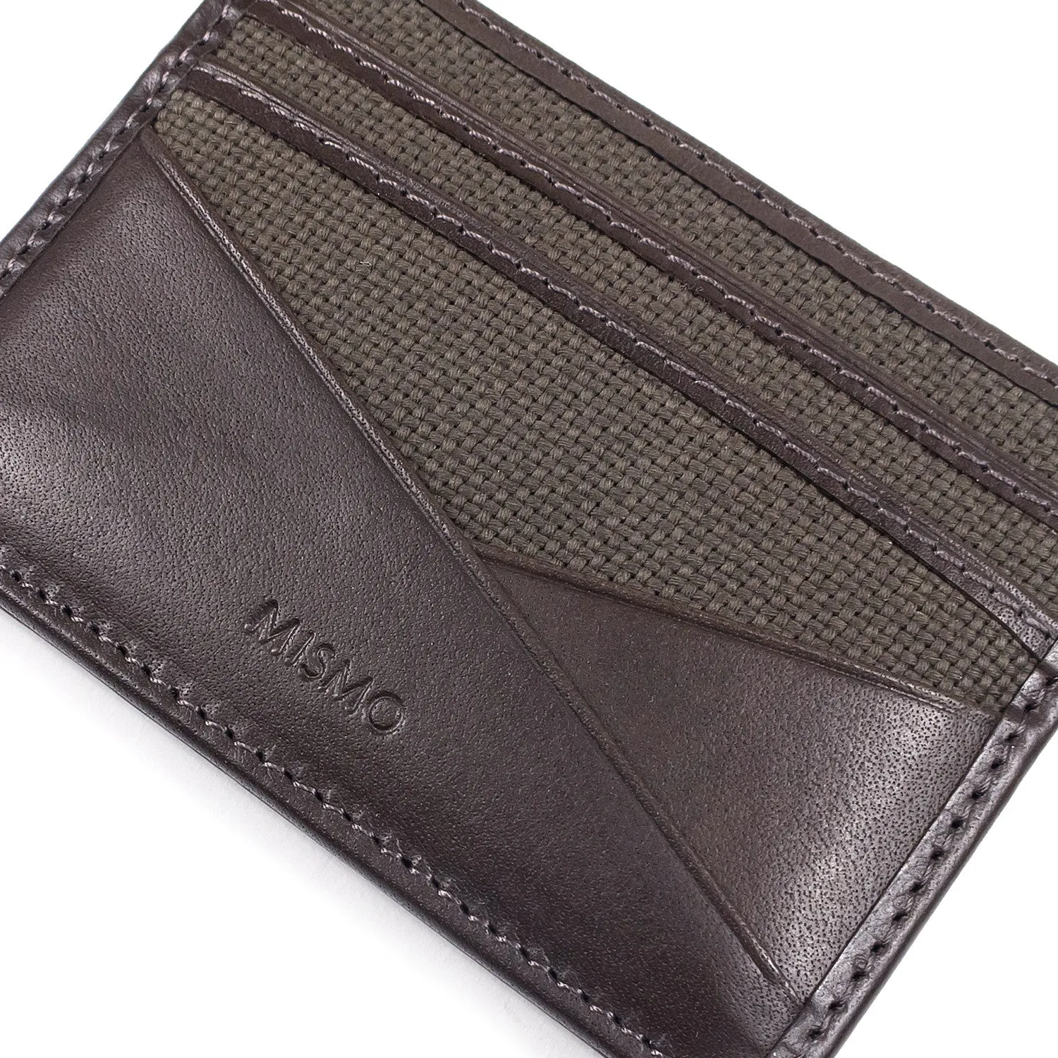 Mismo - M/S Cardholder - Army/Dark Brown