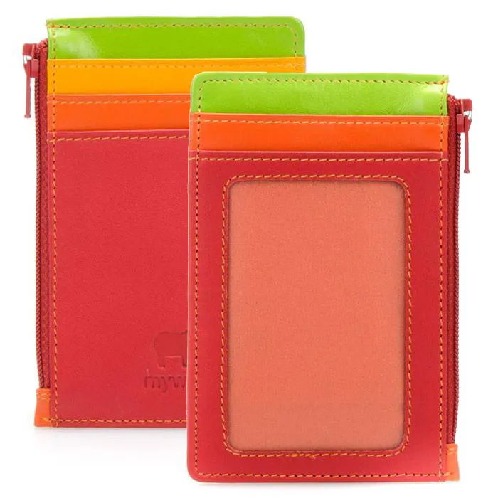 Mywalit card holder with zip pocket