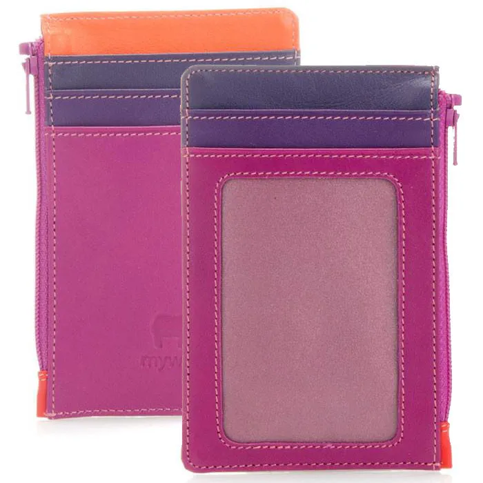 Mywalit card holder with zip pocket