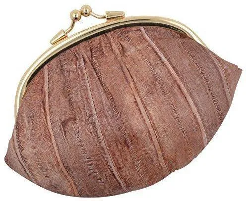 New Waterproof Eel Skin Large Double Coin Change Purse Wallet by Marshal