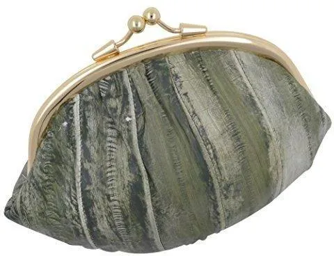 New Waterproof Eel Skin Large Double Coin Change Purse Wallet by Marshal