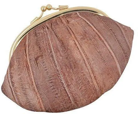 New Waterproof Eel Skin Large Double Coin Change Purse Wallet by Marshal