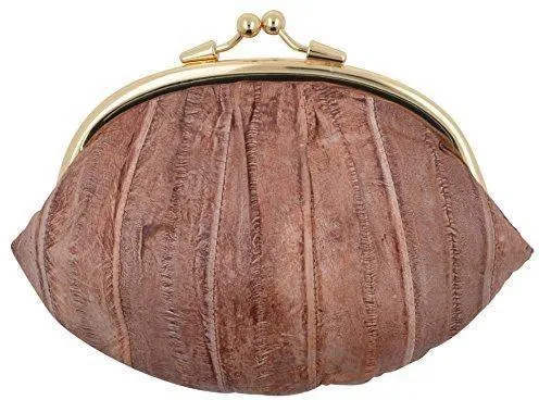 New Waterproof Eel Skin Large Double Coin Change Purse Wallet by Marshal