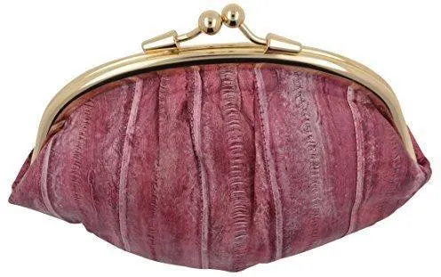 New Waterproof Eel Skin Large Double Coin Change Purse Wallet by Marshal