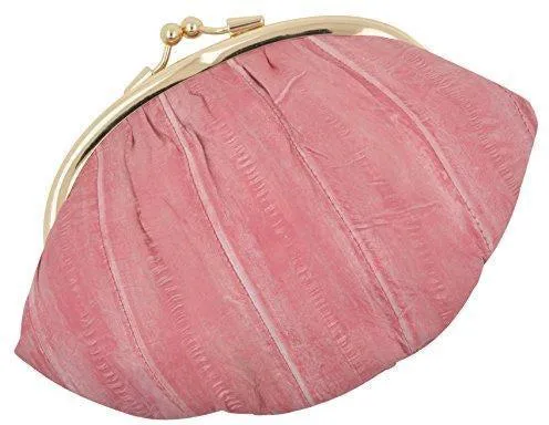 New Waterproof Eel Skin Large Double Coin Change Purse Wallet by Marshal