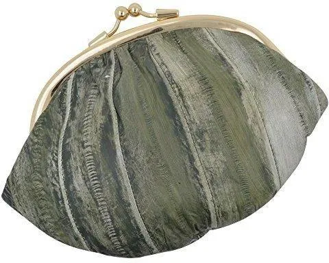 New Waterproof Eel Skin Large Double Coin Change Purse Wallet by Marshal