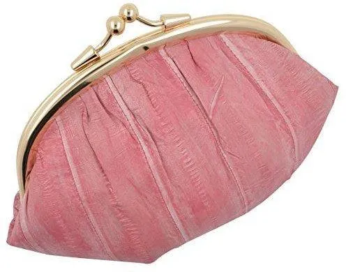 New Waterproof Eel Skin Large Double Coin Change Purse Wallet by Marshal