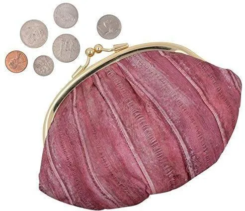 New Waterproof Eel Skin Large Double Coin Change Purse Wallet by Marshal