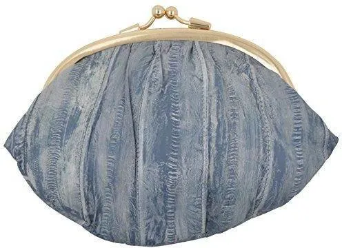 New Waterproof Eel Skin Large Double Coin Change Purse Wallet by Marshal