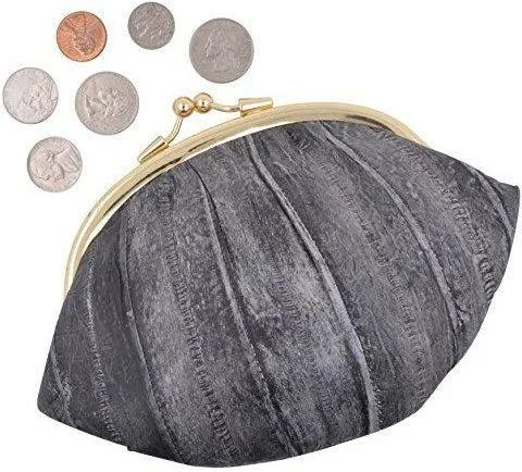 New Waterproof Eel Skin Large Double Coin Change Purse Wallet by Marshal