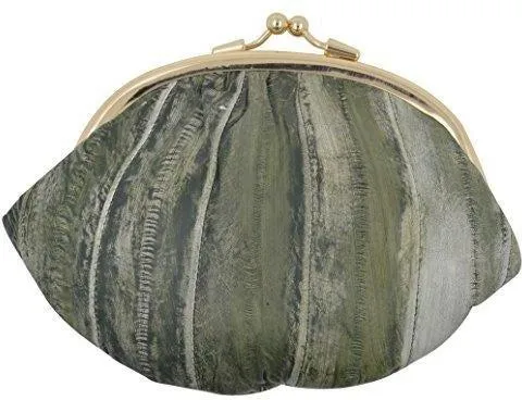 New Waterproof Eel Skin Large Double Coin Change Purse Wallet by Marshal