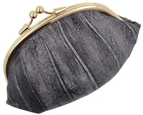 New Waterproof Eel Skin Large Double Coin Change Purse Wallet by Marshal